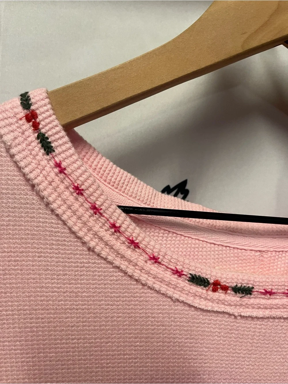 Free People Pink 'Meowy Christmas' Cat Graphic Tee - Pink (313)
